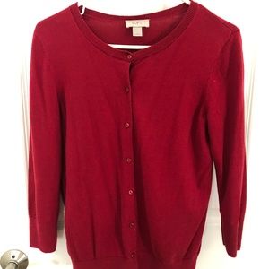 Red Loft 3/4 sleeve cardigan